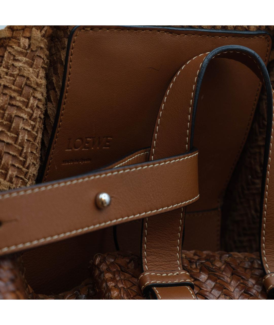 LOEWE Коричневая кожаная сумка тоут, фото 8