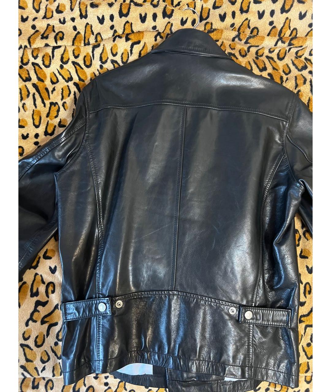DSQUARED2 Черная кожаная куртка, фото 2