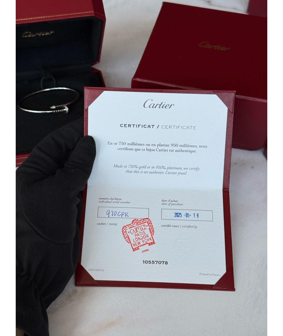 CARTIER Белый браслет из белого золота, фото 7