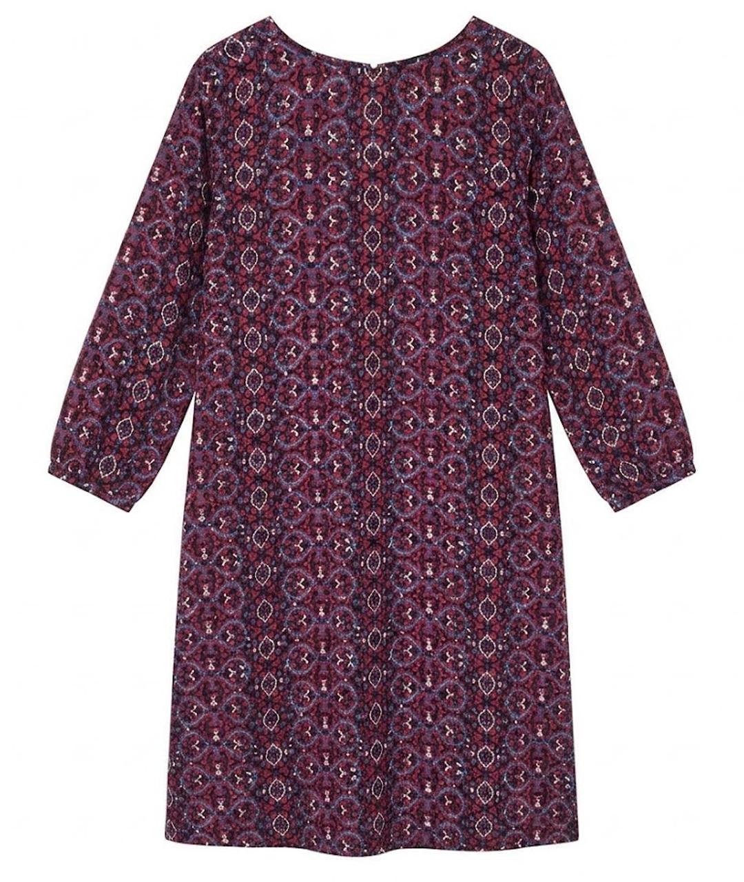 A.P.C. Бордовое шелковое повседневное платье, фото 1