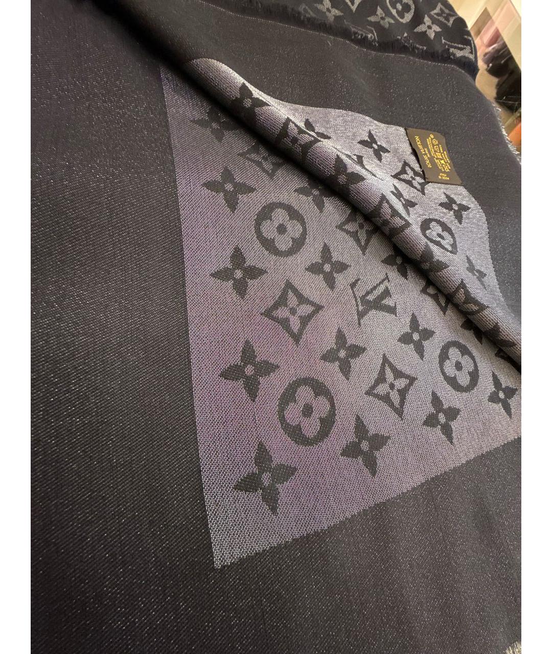 LOUIS VUITTON Черный платок, фото 2