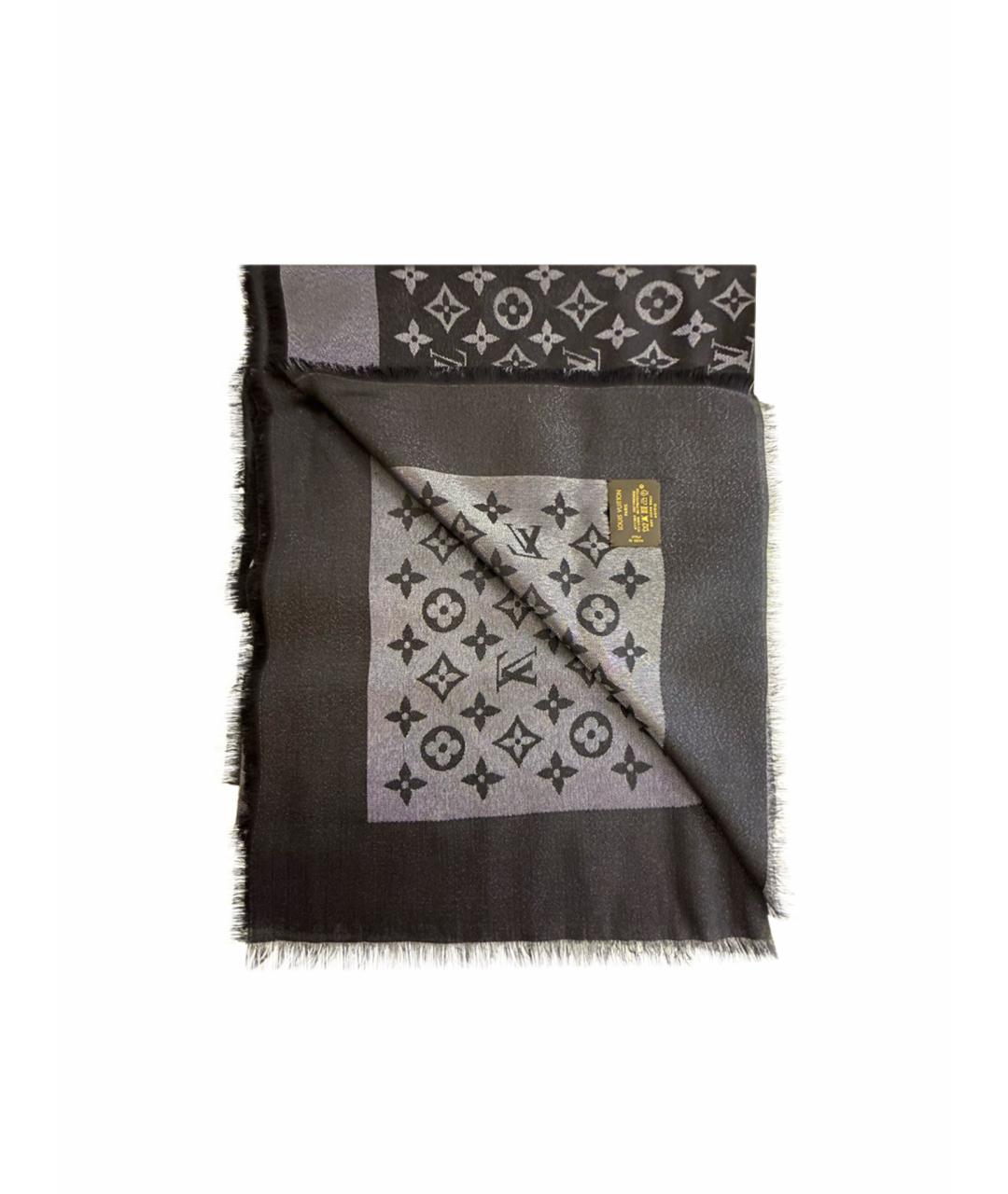 LOUIS VUITTON Черный платок, фото 1