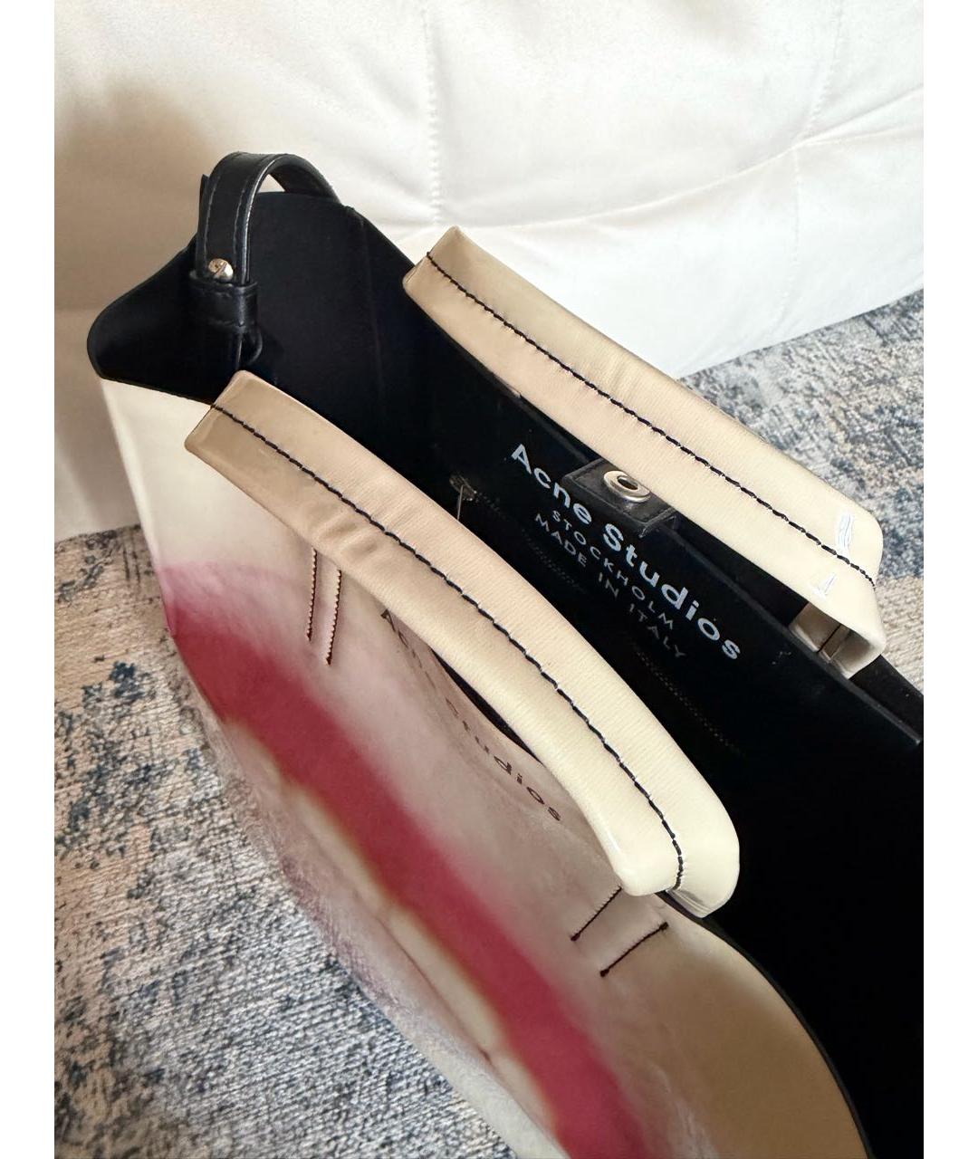 ACNE STUDIOS Бежевая кожаная сумка через плечо, фото 5