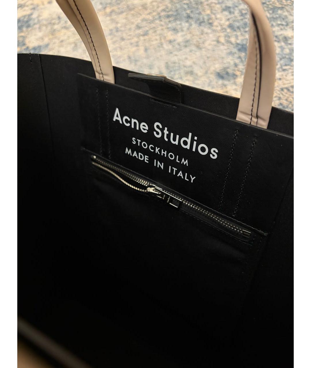 ACNE STUDIOS Бежевая кожаная сумка через плечо, фото 6