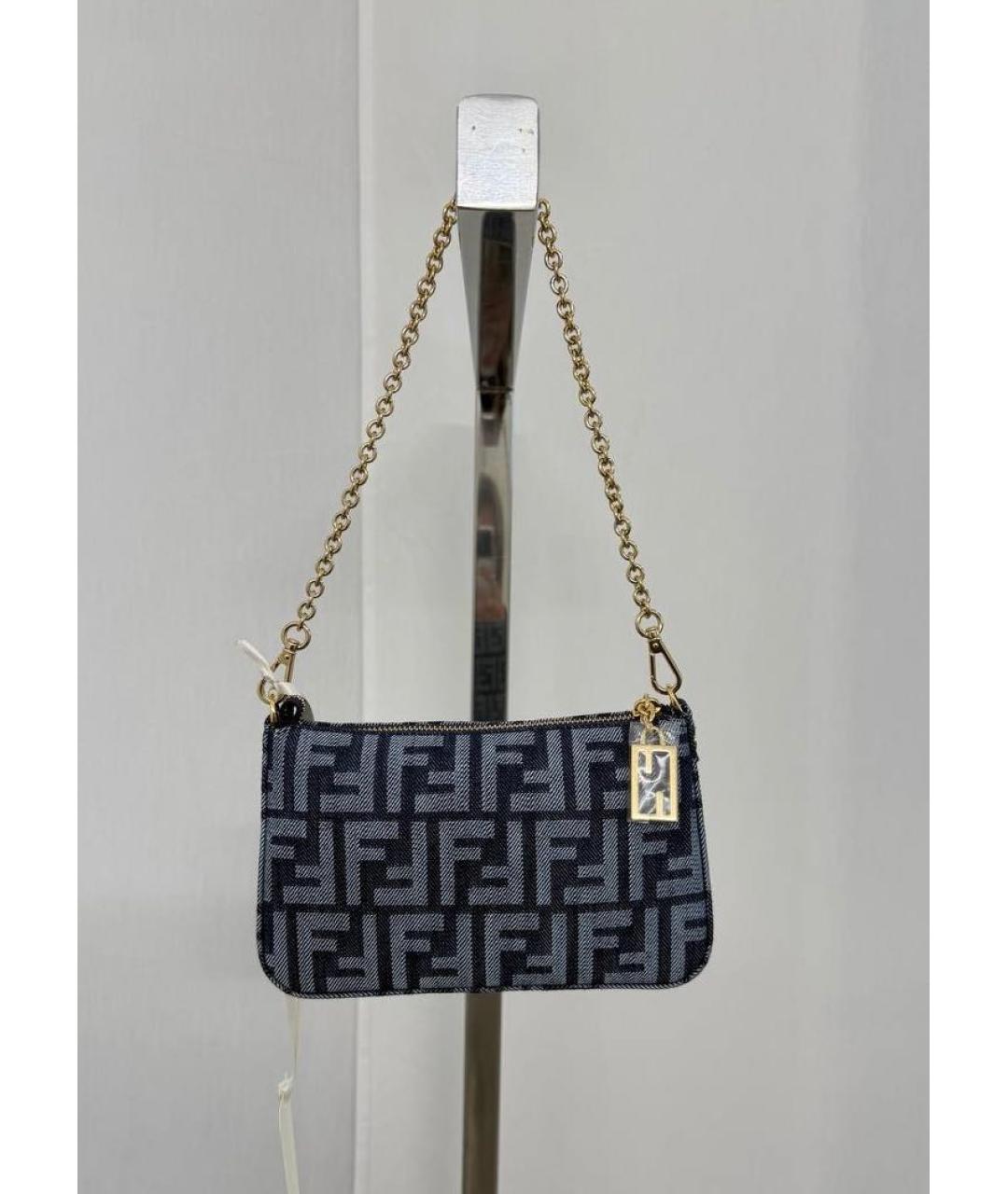 FENDI Синяя сумка через плечо, фото 4