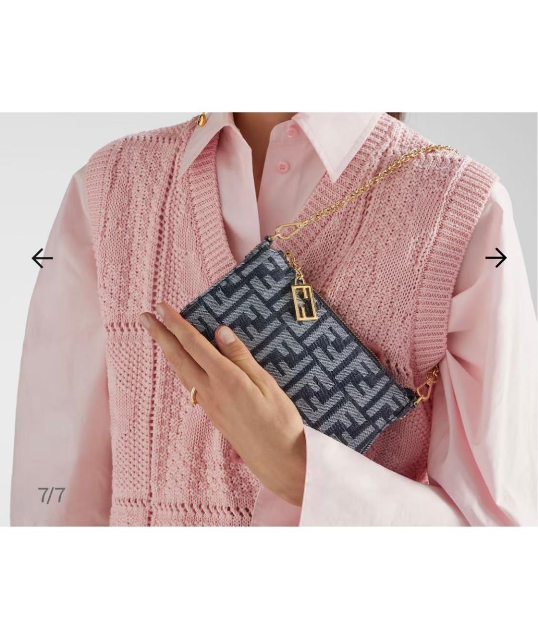 FENDI Синяя сумка через плечо, фото 6