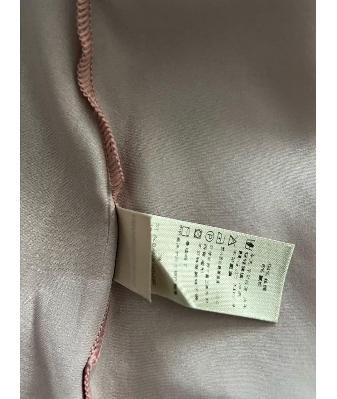 BURBERRY Розовая шелковая майка, фото 6