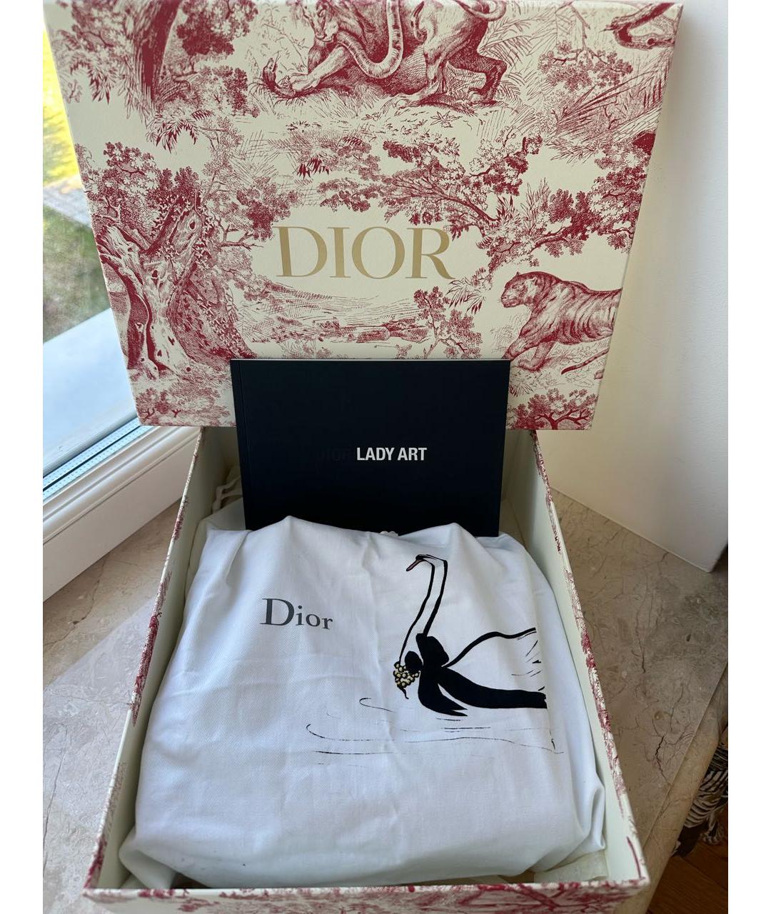 CHRISTIAN DIOR Серебряная кожаная сумка с короткими ручками, фото 5