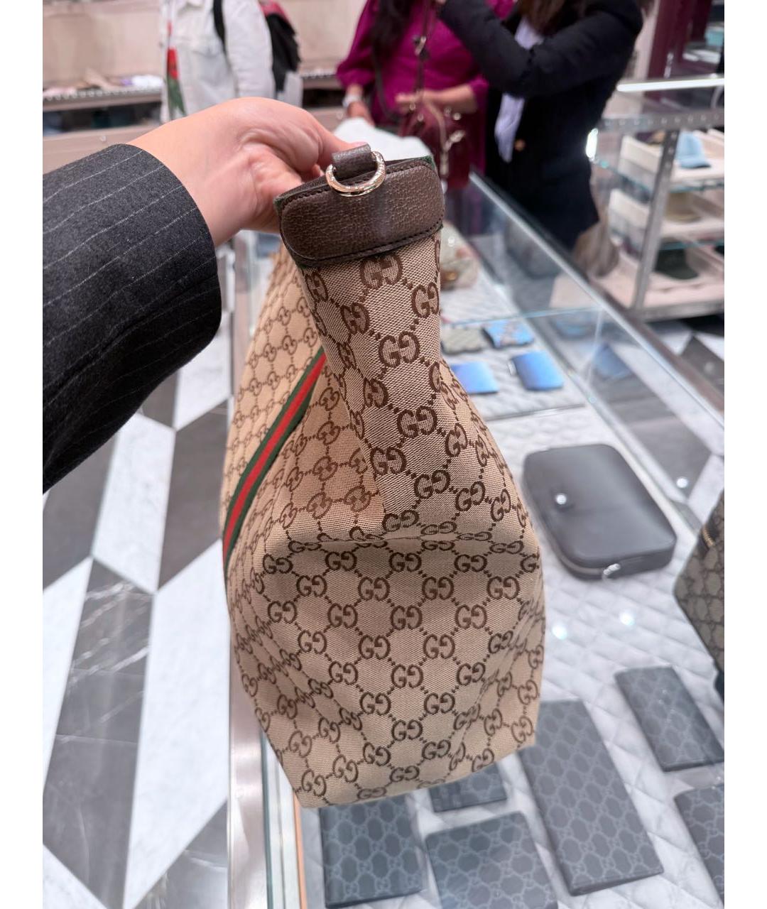 GUCCI Мульти жаккардовая сумка с короткими ручками, фото 2