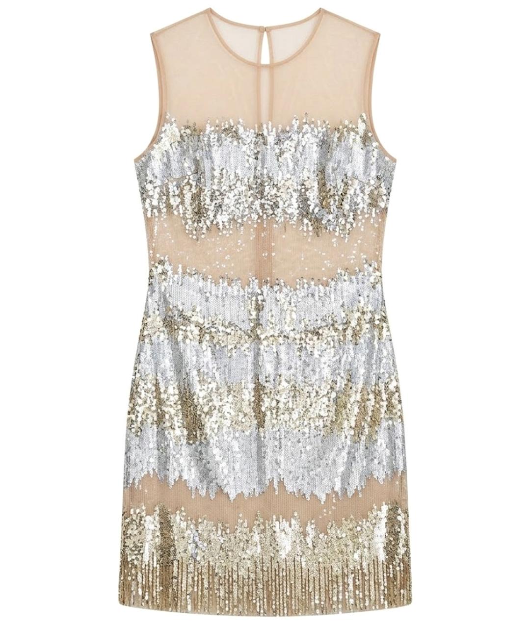 BLUMARINE Серебряное полиамидовое коктейльное платье, фото 1