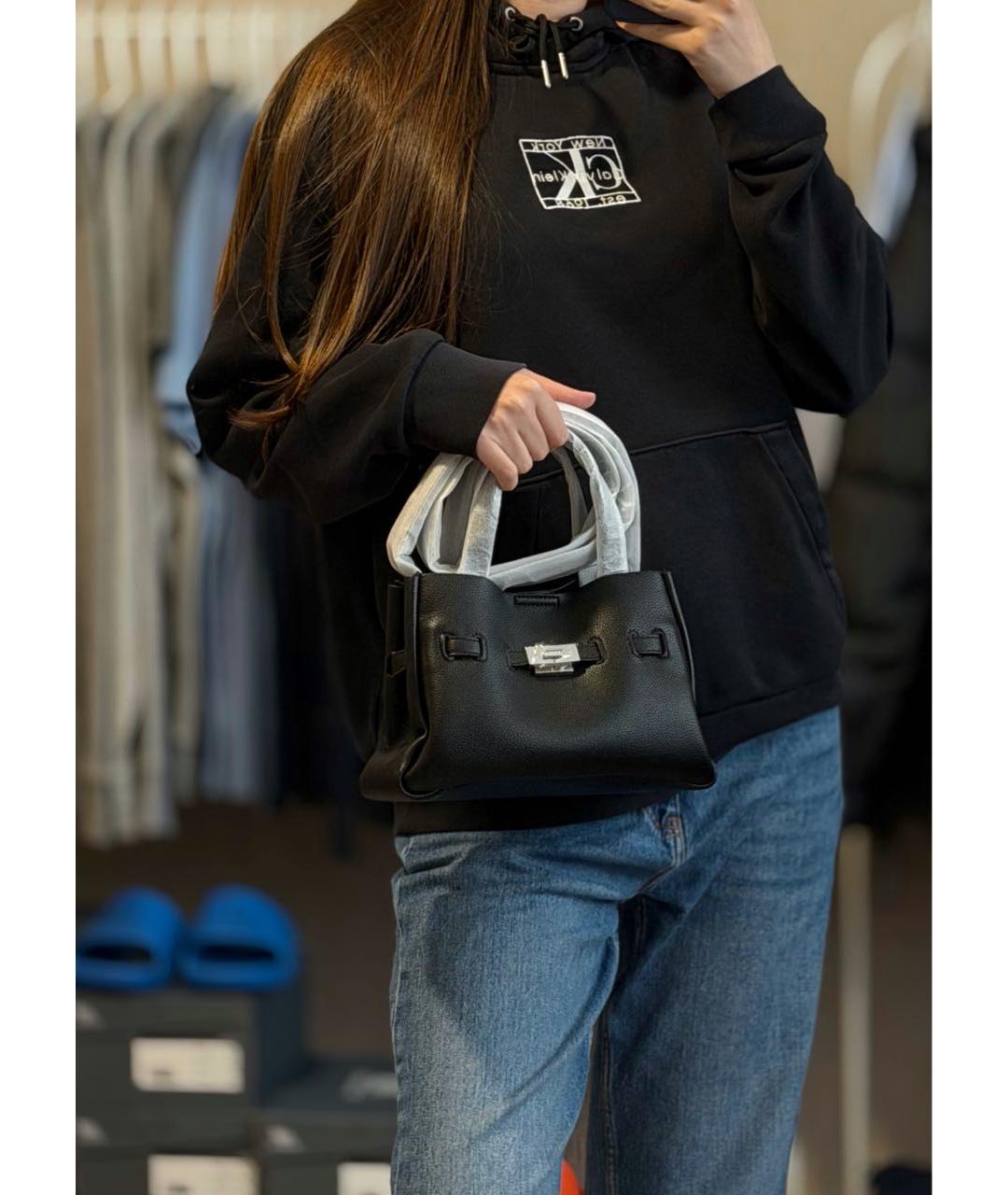 DKNY Черная сумка с короткими ручками из искусственной кожи, фото 7