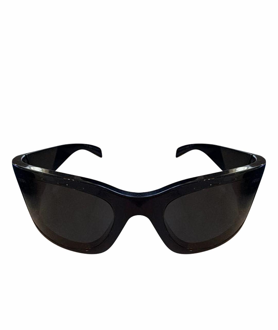 PRADA Черные пластиковые солнцезащитные очки, фото 1