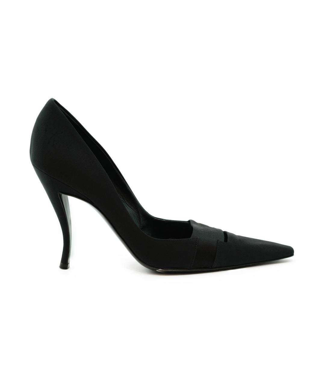 SAINT LAURENT Черные текстильные туфли, фото 1