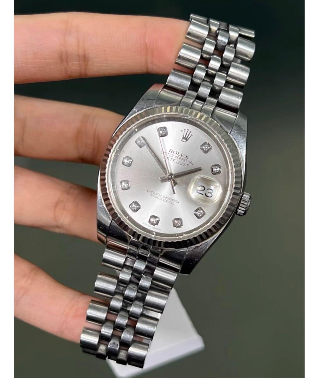 ROLEX Серебряные часы, фото 4