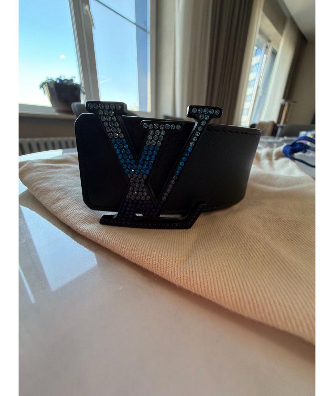 LOUIS VUITTON Синий кожаный ремень, фото 6