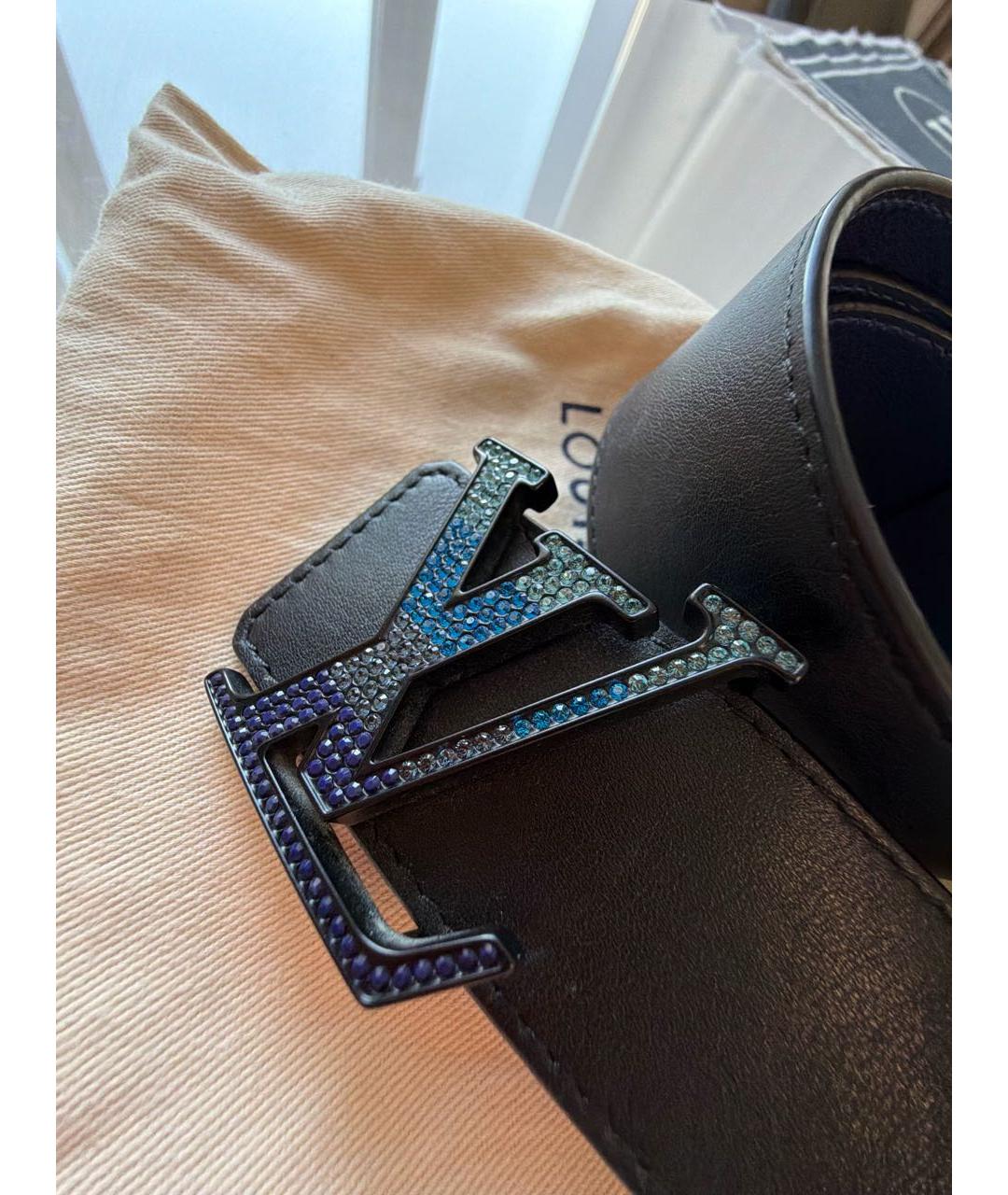 LOUIS VUITTON Синий кожаный ремень, фото 2