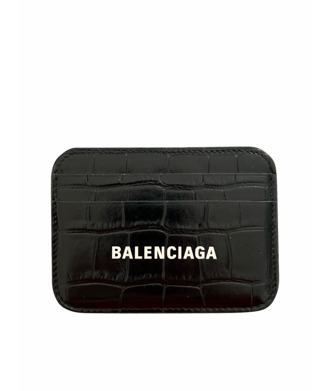BALENCIAGA Черный кожаный кардхолдер, фото 1