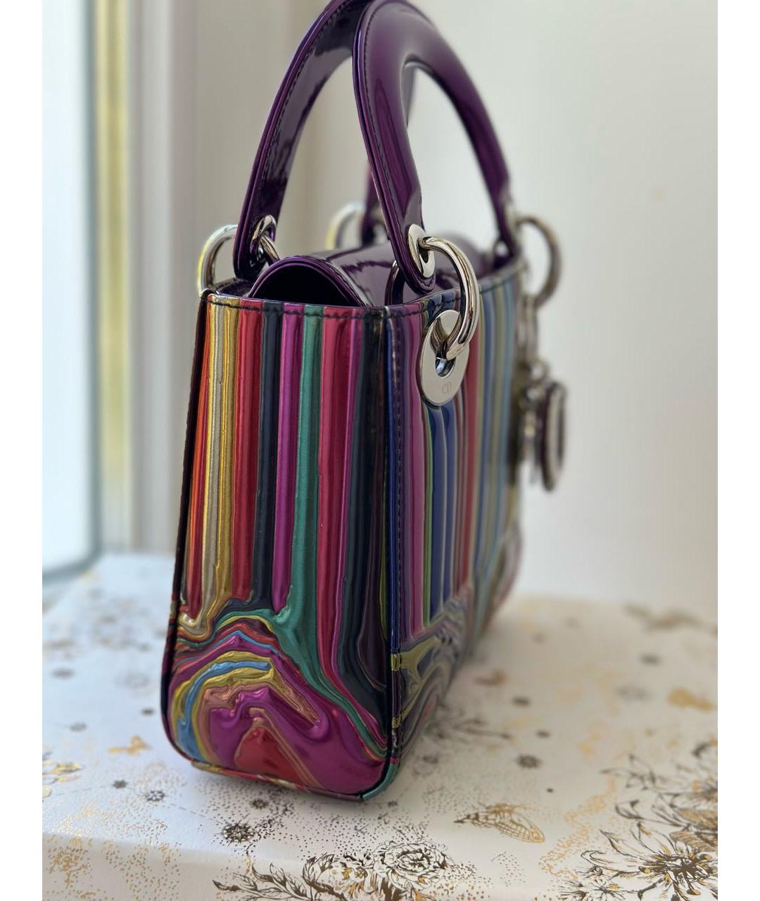 CHRISTIAN DIOR Мульти кожаная сумка с короткими ручками, фото 5