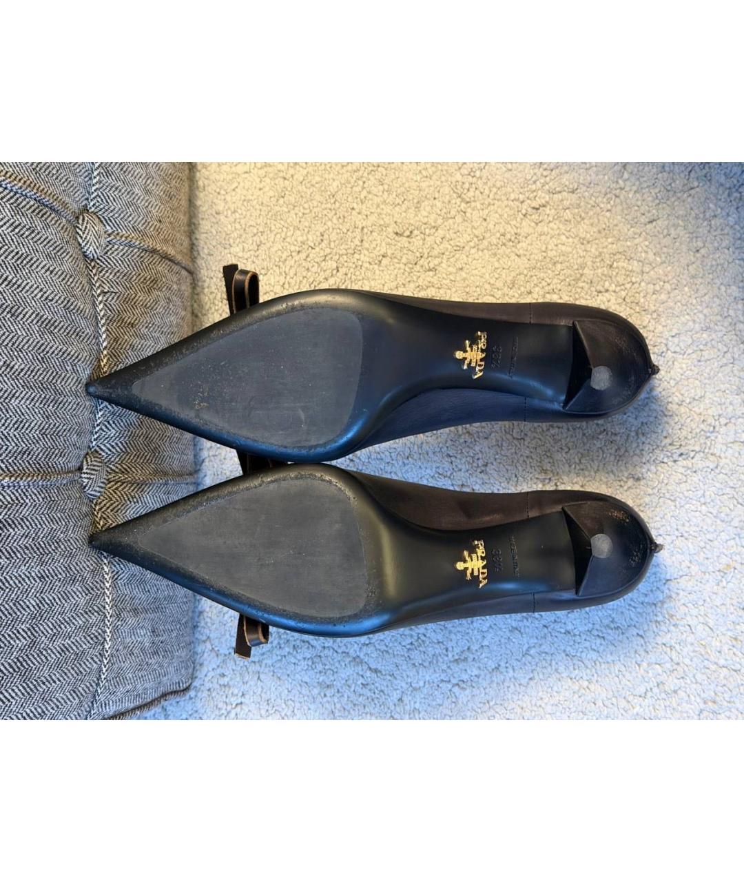 PRADA Черные кожаные туфли, фото 6