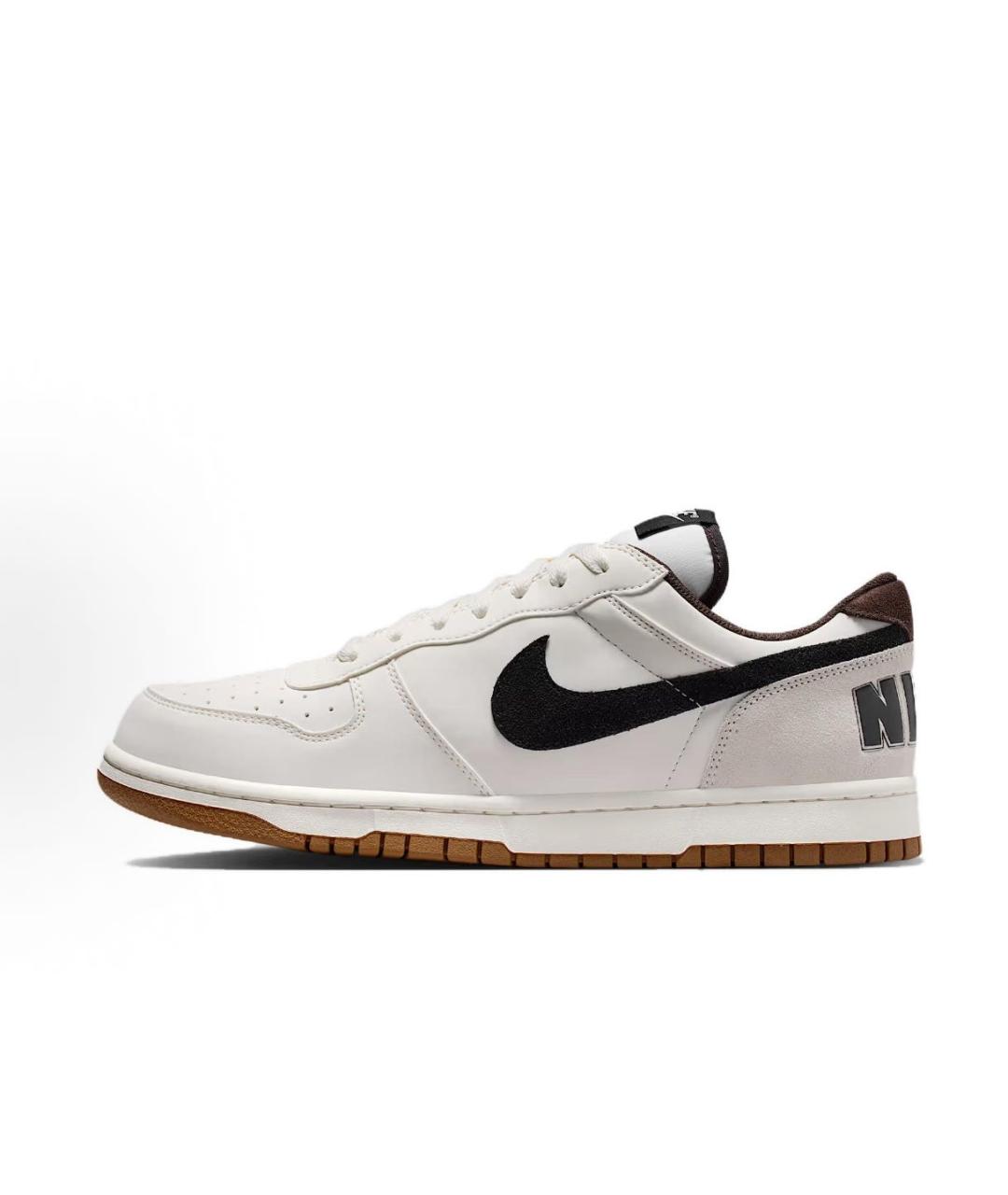NIKE Бежевые кожаные низкие кроссовки / кеды, фото 6