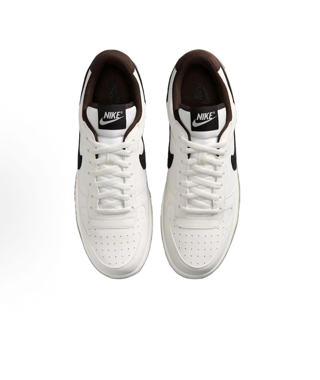 NIKE Бежевые кожаные низкие кроссовки / кеды, фото 2