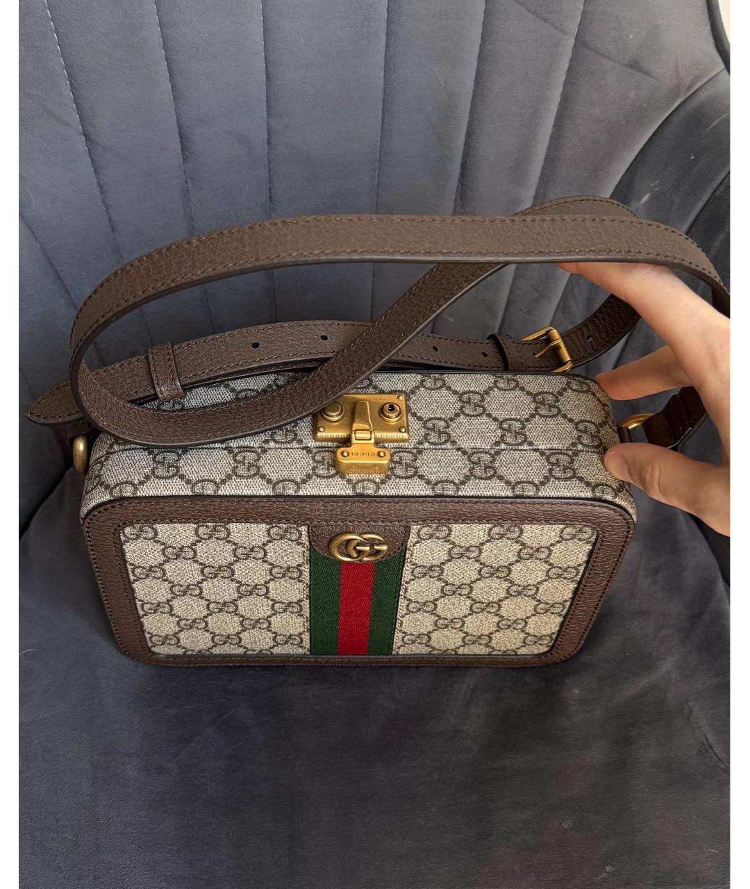 GUCCI Коричневая сумка через плечо, фото 7