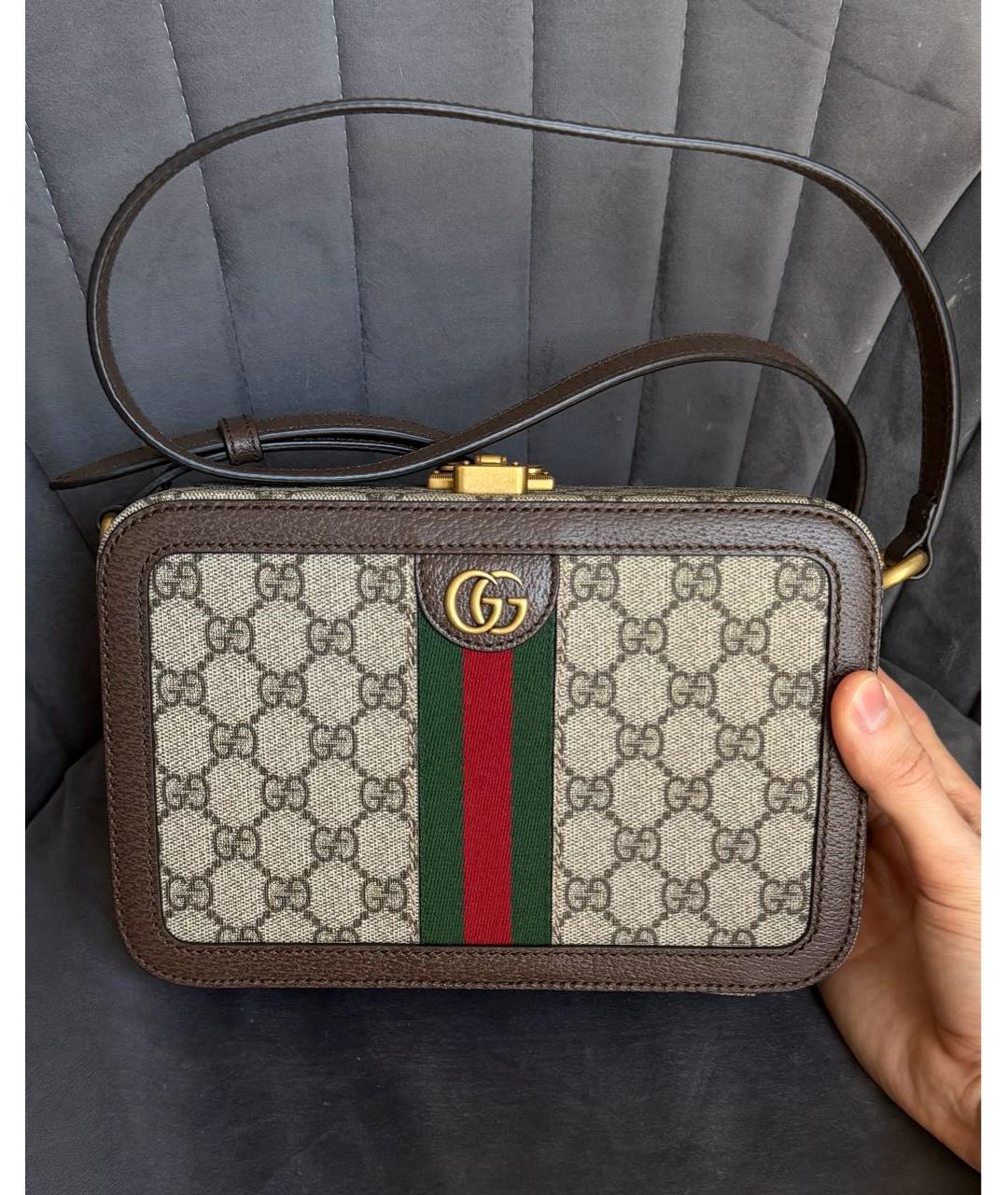 GUCCI Коричневая сумка через плечо, фото 5