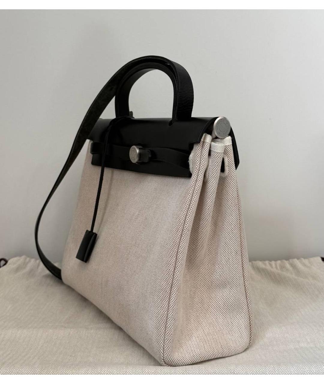 HERMES Черная тканевая сумка через плечо, фото 3