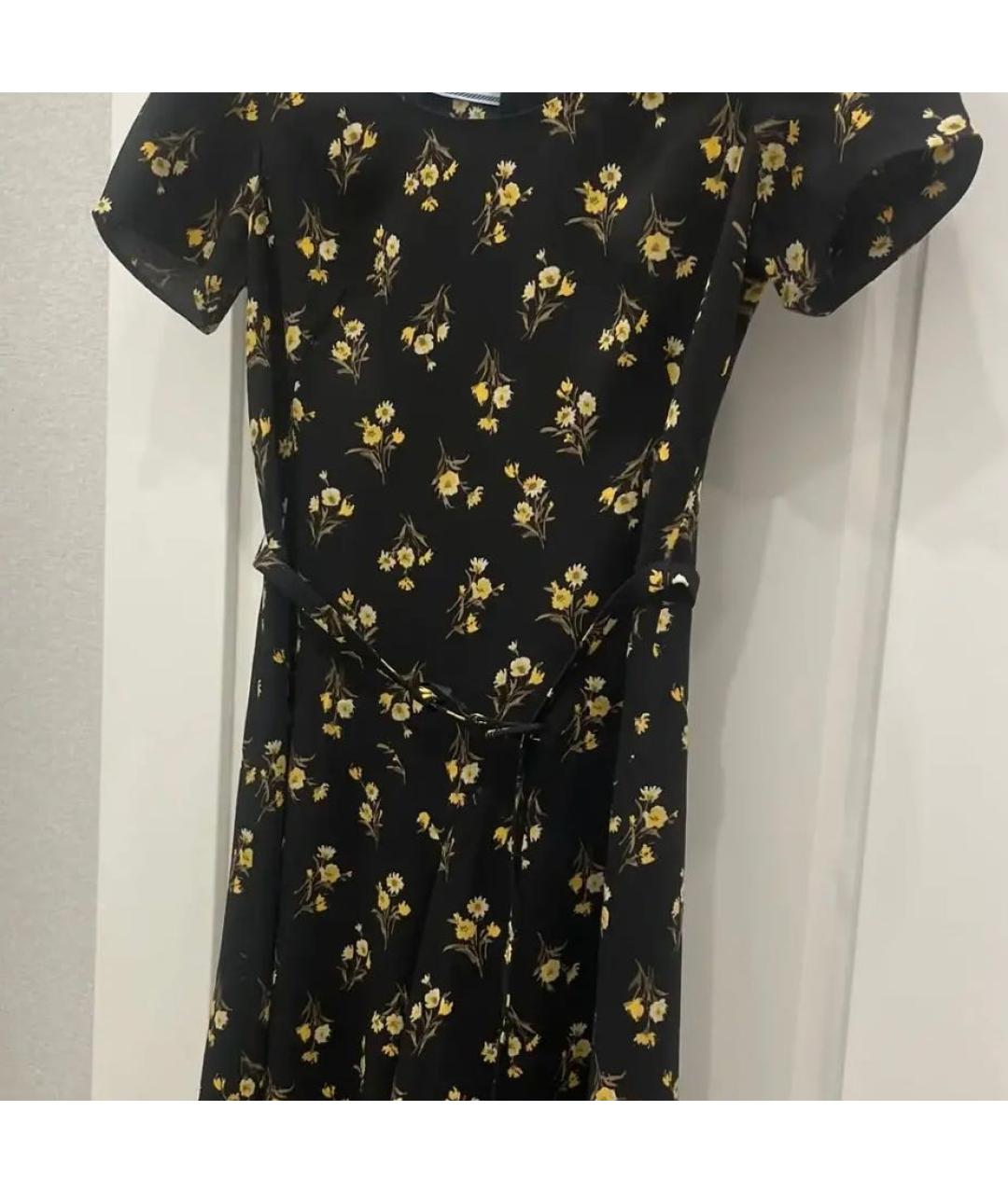PRADA Черное вискозное повседневное платье, фото 3