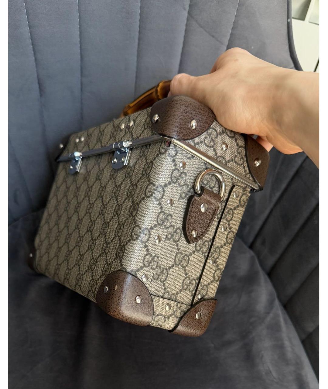 GUCCI Бежевая сумка с короткими ручками, фото 6