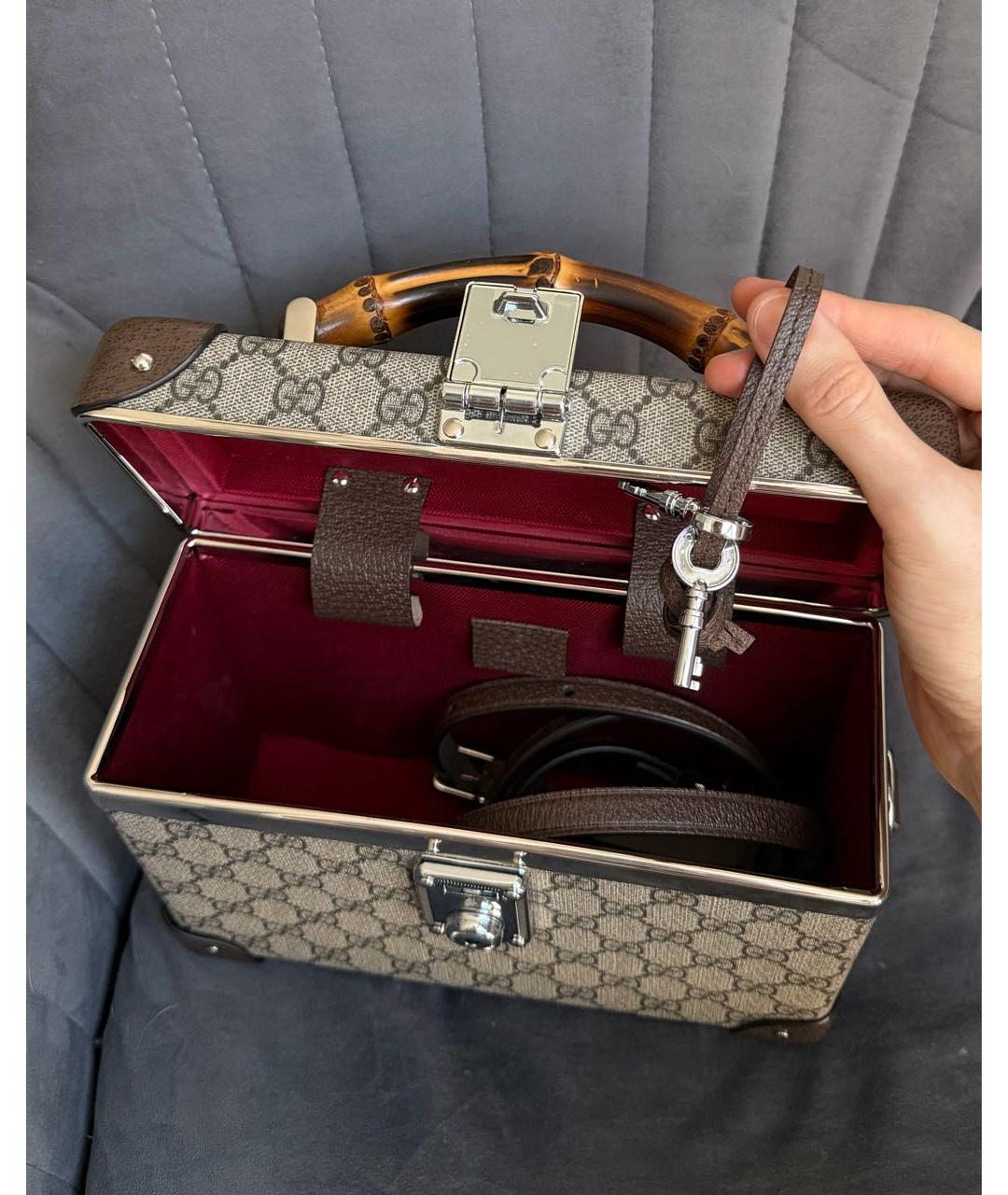 GUCCI Бежевая сумка с короткими ручками, фото 7