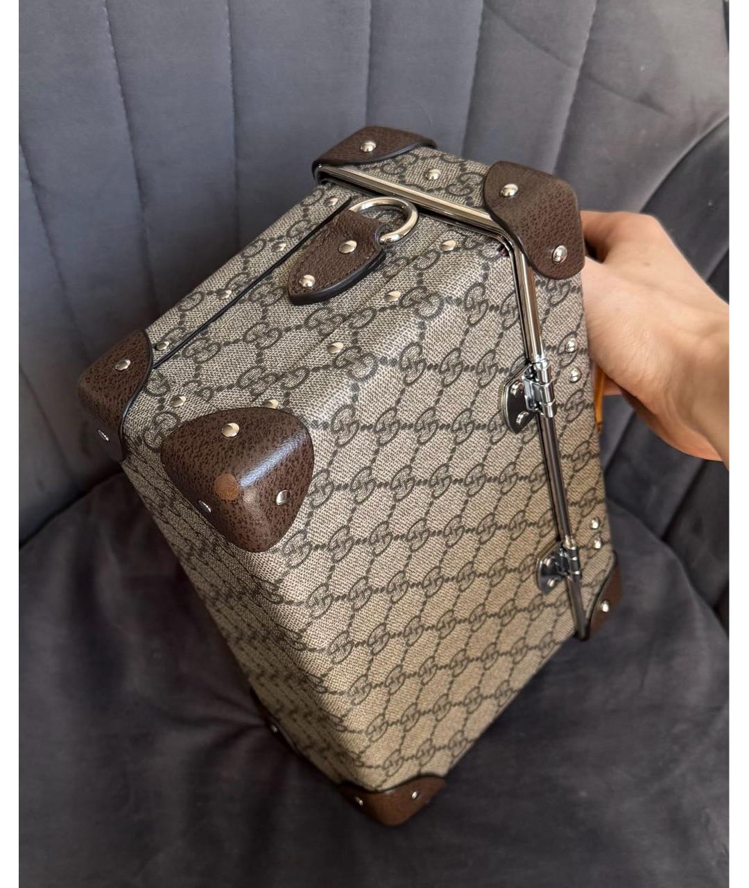 GUCCI Бежевая сумка с короткими ручками, фото 5