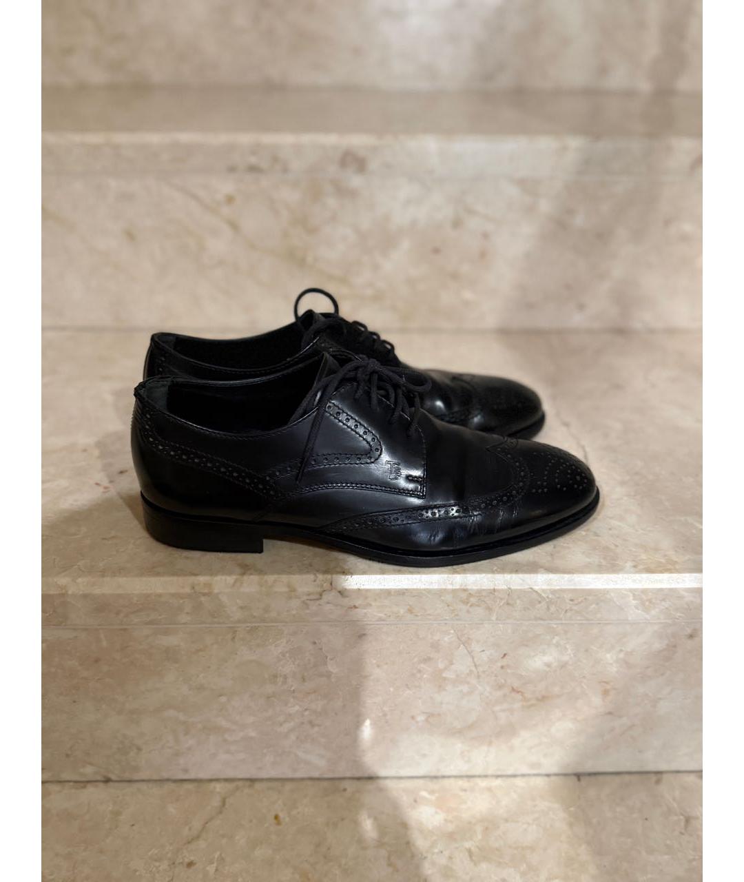 TOD'S Черные кожаные туфли, фото 2