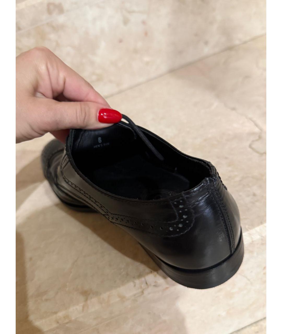TOD'S Черные кожаные туфли, фото 5