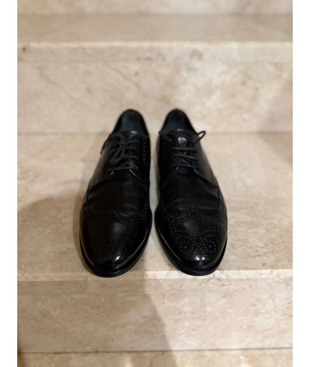 TOD'S Черные кожаные туфли, фото 6