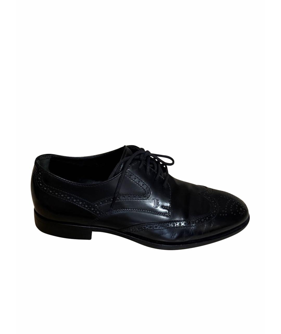 TOD'S Черные кожаные туфли, фото 1