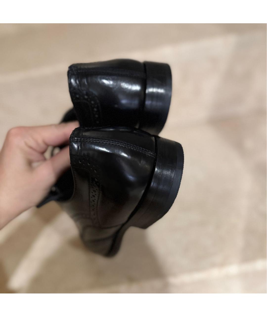 TOD'S Черные кожаные туфли, фото 8