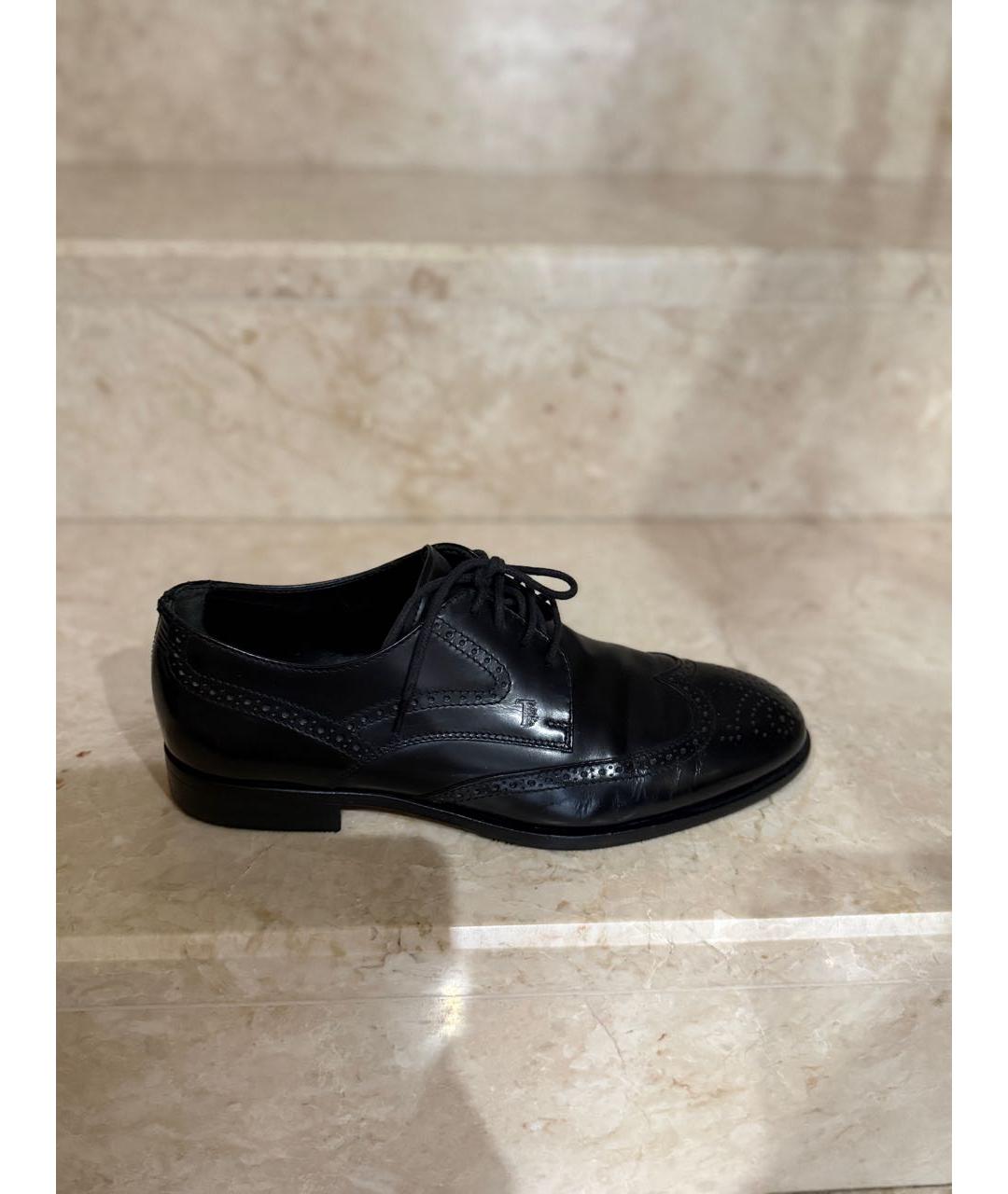 TOD'S Черные кожаные туфли, фото 9