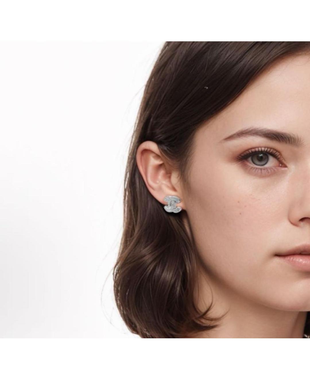 CHANEL Серебряные металлические серьги, фото 2