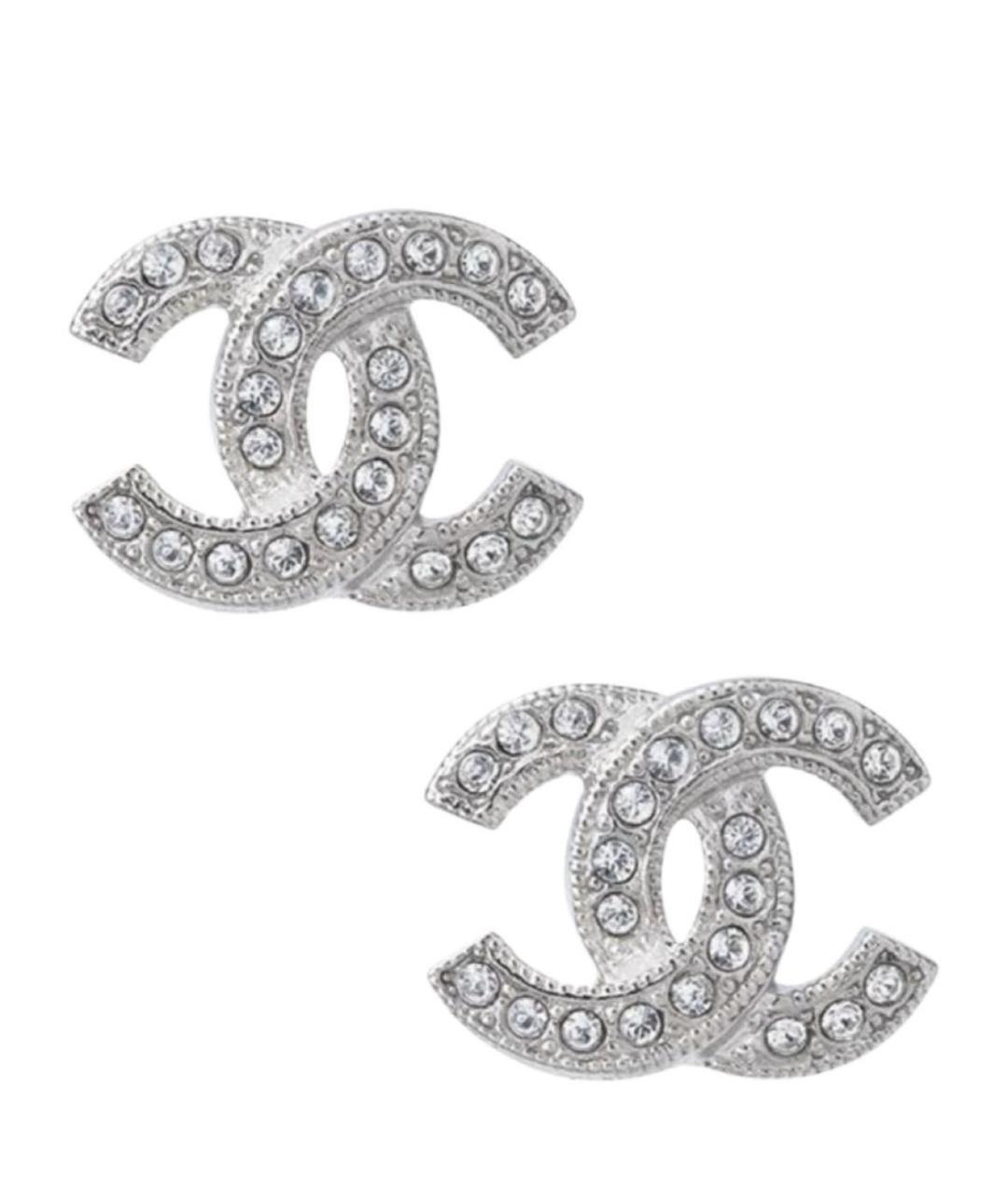 CHANEL Серебряные металлические серьги, фото 1