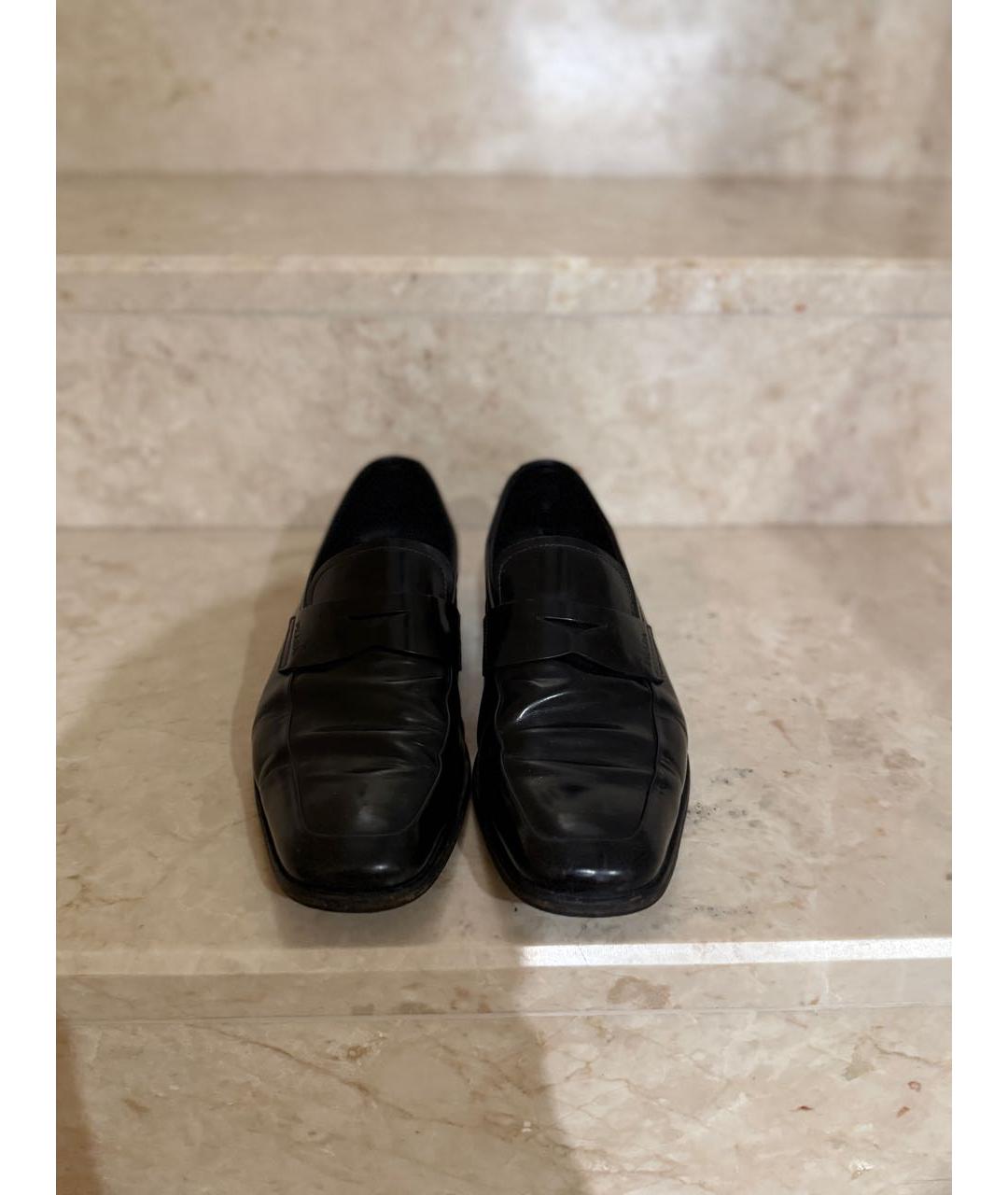 DOLCE&GABBANA Черные кожаные туфли, фото 3