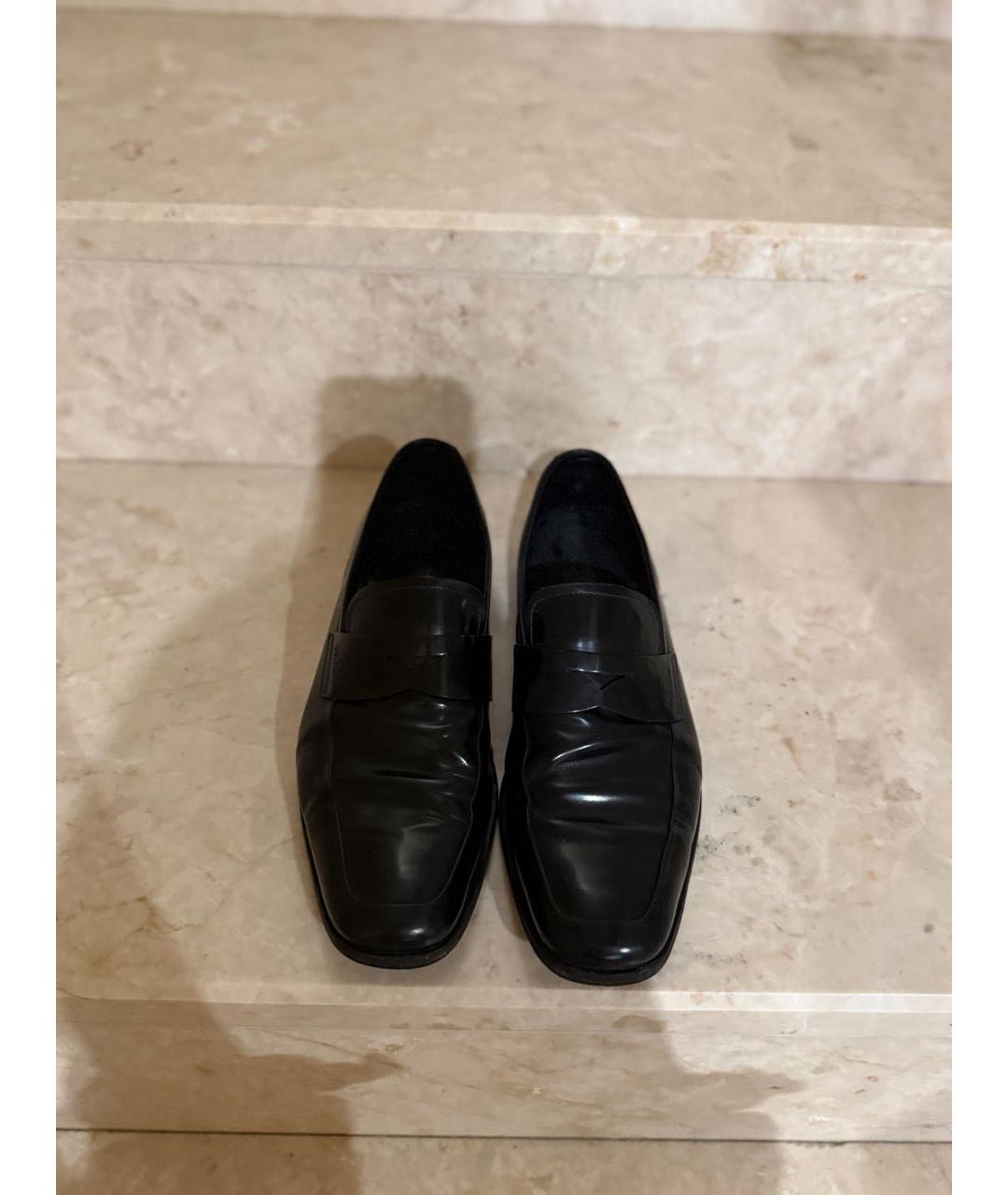 DOLCE&GABBANA Черные кожаные туфли, фото 4