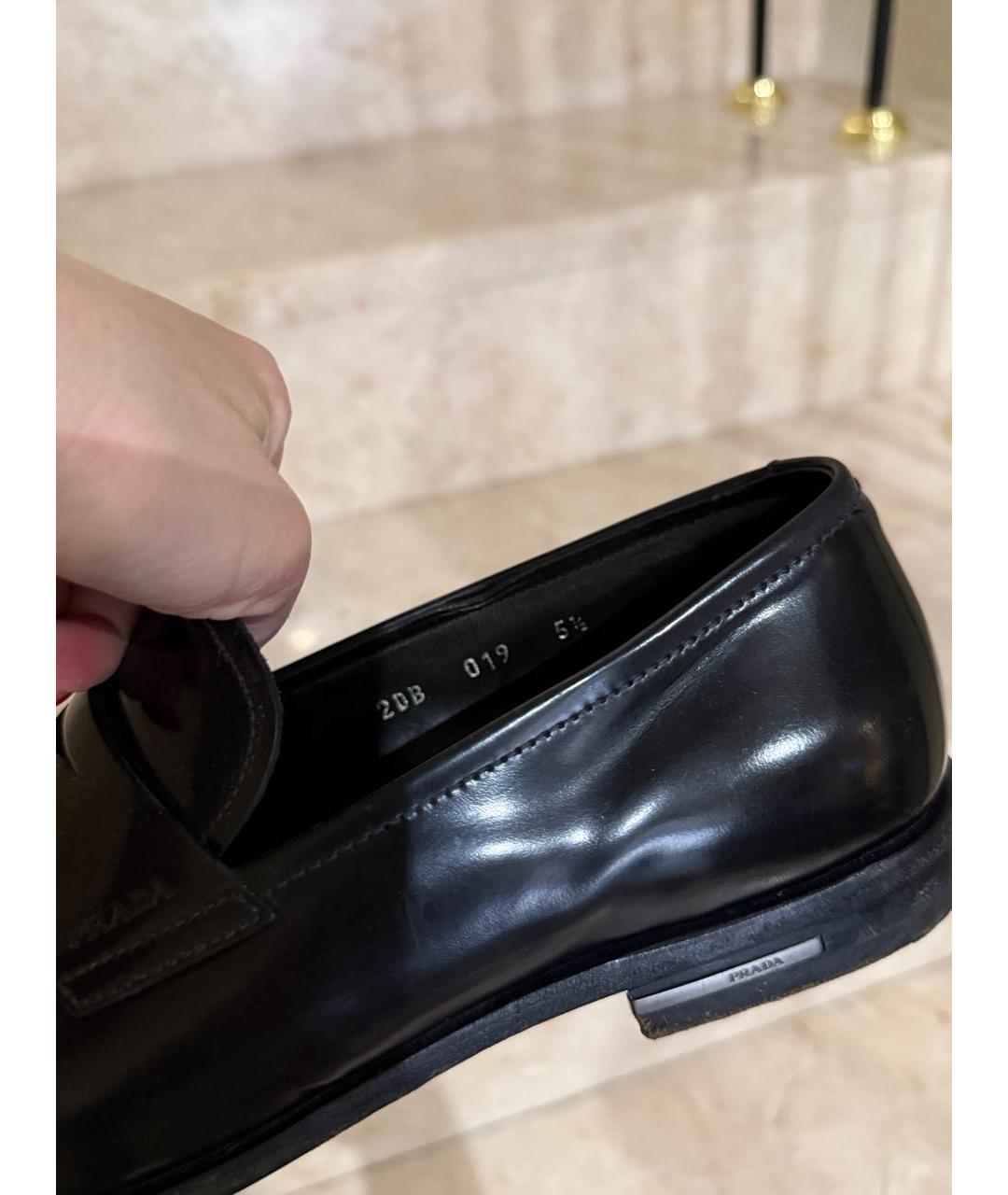 DOLCE&GABBANA Черные кожаные туфли, фото 8