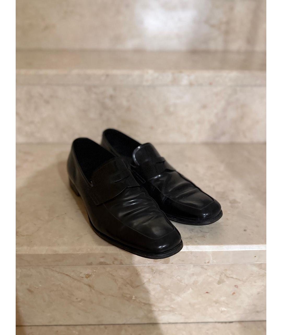 DOLCE&GABBANA Черные кожаные туфли, фото 2