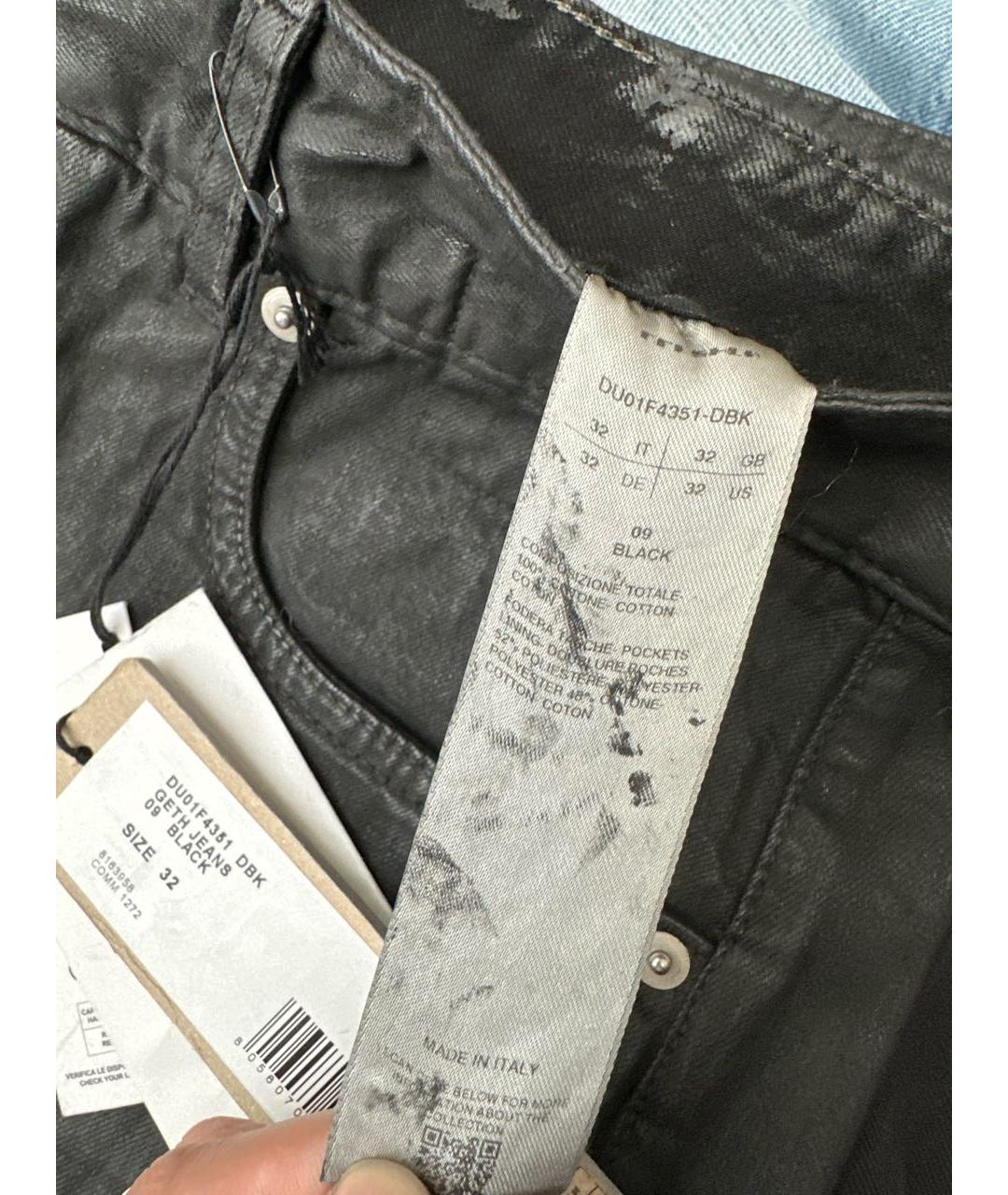 RICK OWENS DRKSHDW Черные хлопковые джинсы, фото 5