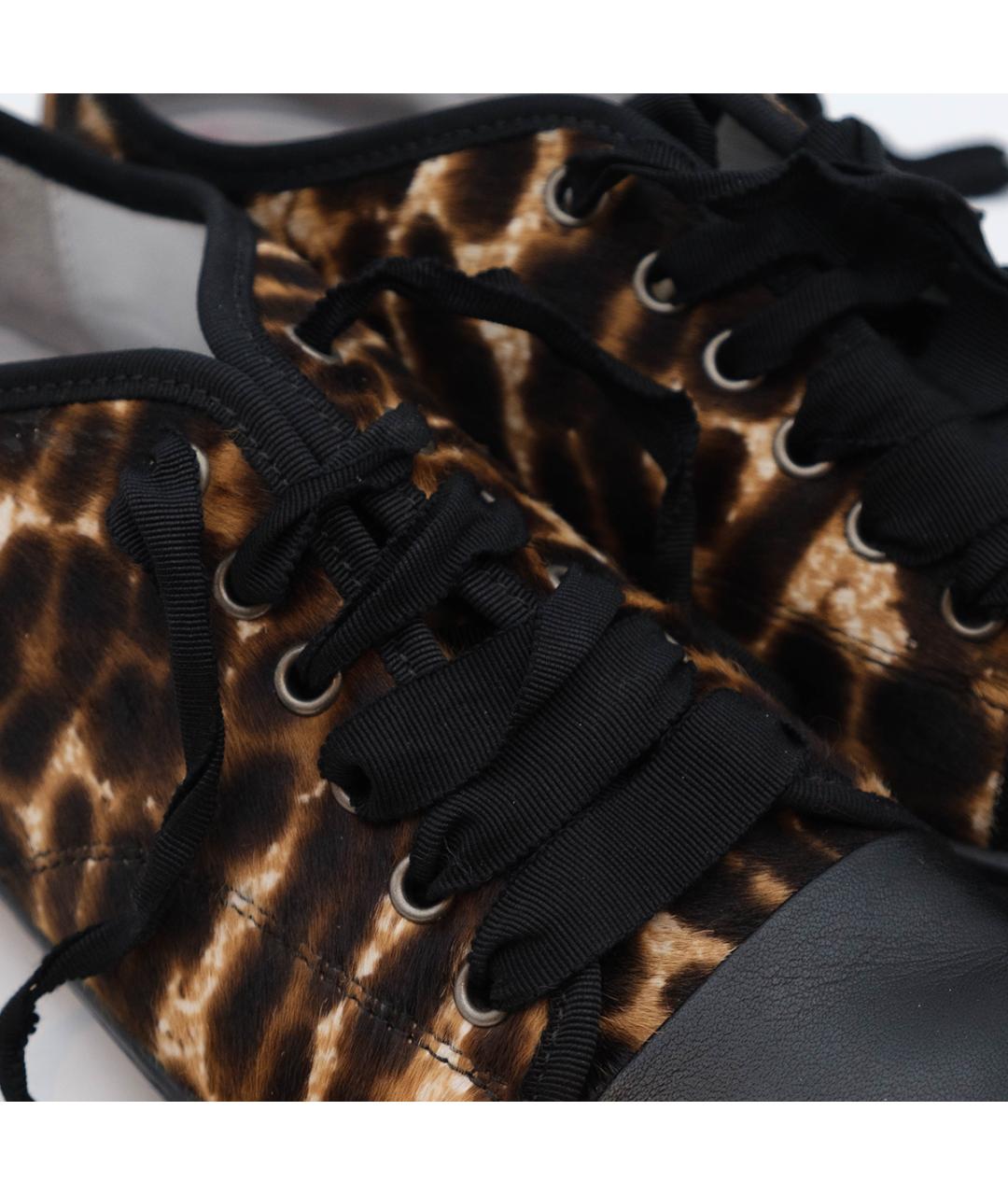 LANVIN Коричневые кожаные кеды, фото 5