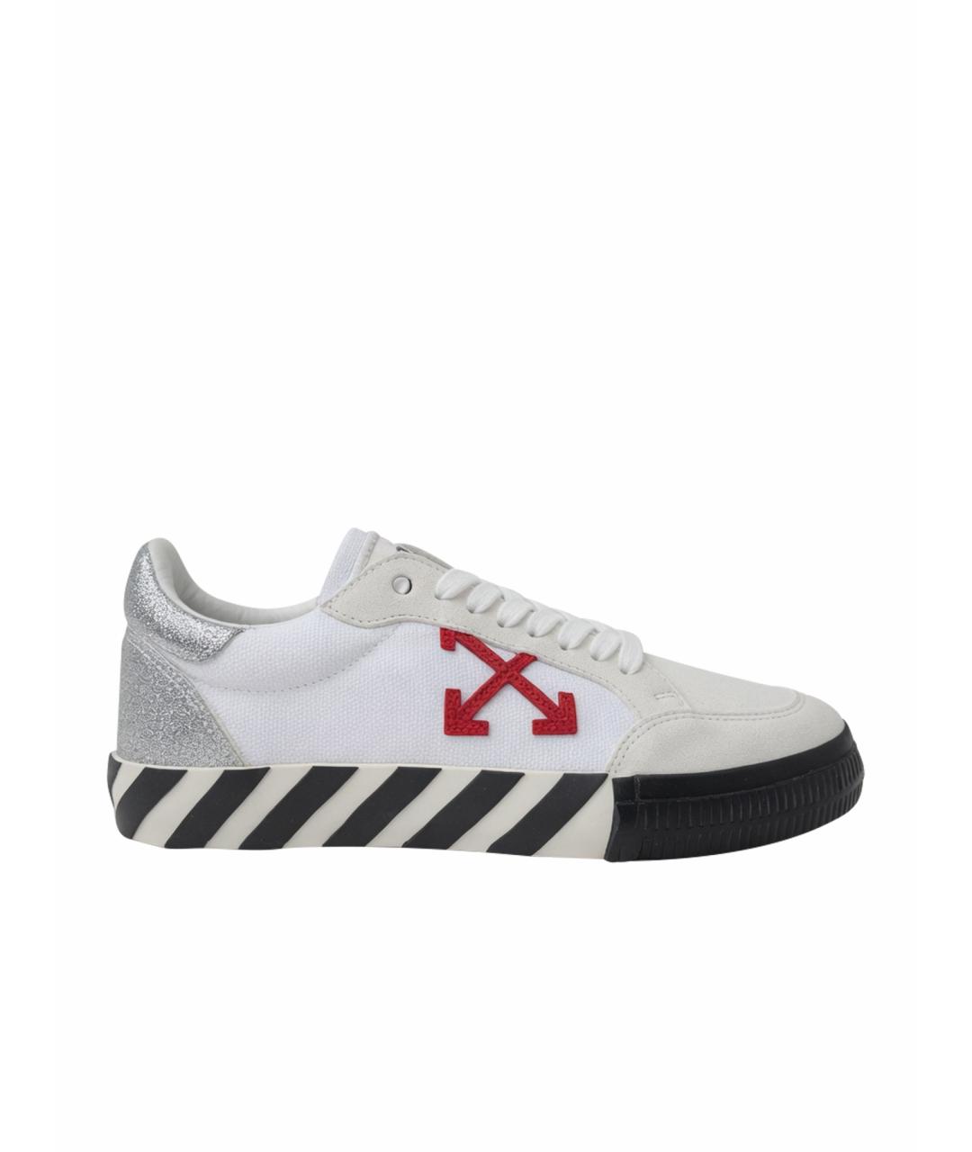 OFF-WHITE Белые замшевые низкие кроссовки / кеды, фото 1