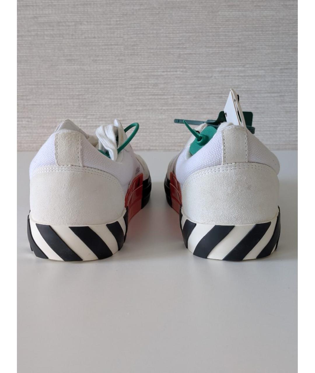 OFF-WHITE Белые замшевые низкие кроссовки / кеды, фото 3