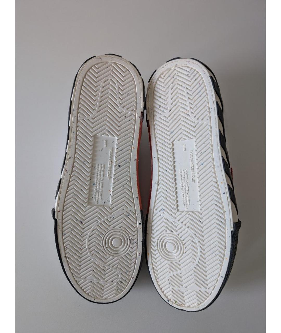 OFF-WHITE Белые замшевые низкие кроссовки / кеды, фото 6