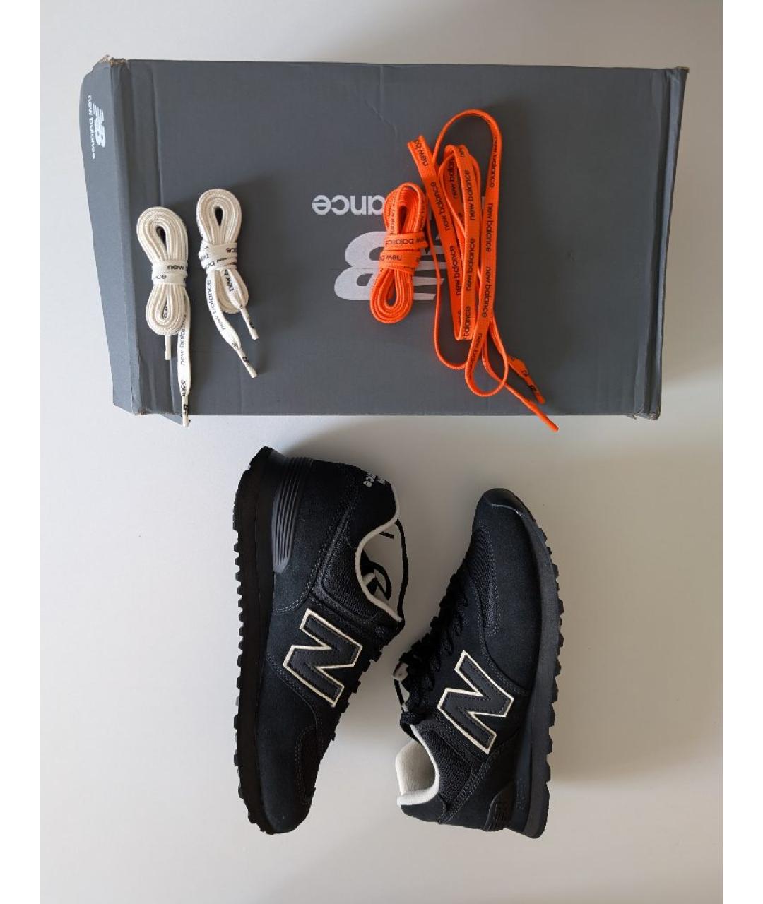 NEW BALANCE Черные замшевые низкие кроссовки / кеды, фото 9
